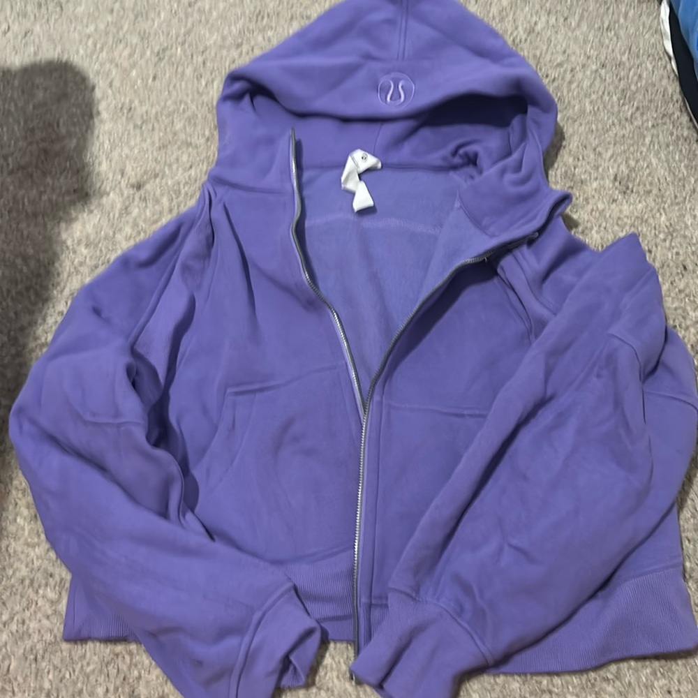Lululemon Dark Lavender Oversizedd Scuba Full Zip Crop
